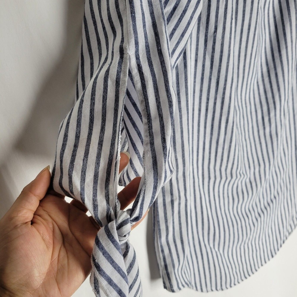 JJ’s Fairyland Women's Off Shoulder Blouse Striped Floral Embroider Size Medium - Picture 8 of 10